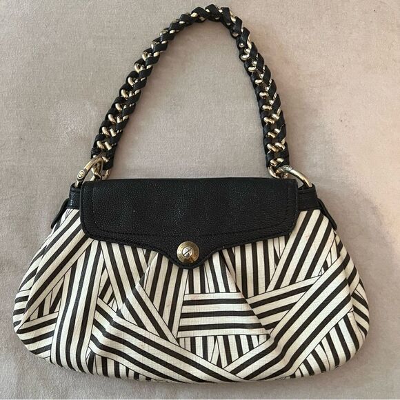 Henri Bendel Centennial Stripe Shoulder Bag with Compact Mirror - Picture 2 of 10